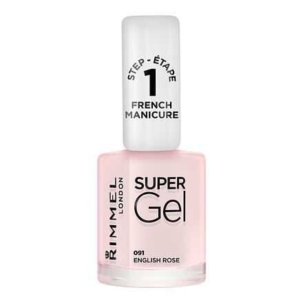 Rimmel London Super Gel French Manicure STEP1 gelový lak na nehty pro francouzskou manikúru 12 ml odstín růžová