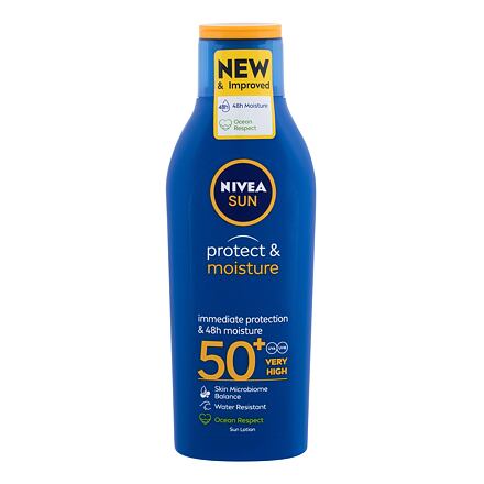 Nivea Sun Protect & Moisture SPF50+ unisex voděodolné hydratační mléko na opalování 200 ml
