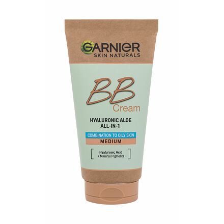 Garnier Skin Naturals BB Cream Hyaluronic Aloe All-In-1 sjednocující a zmatňující bb krém pro smíšenou až mastnou pleť 50 ml odstín medium