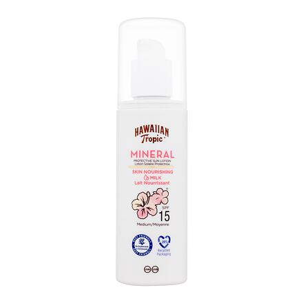 Hawaiian Tropic Mineral Skin Nourishing Milk SPF15 unisex voděodolné opalovací mléko s exotickou vůní 100 ml