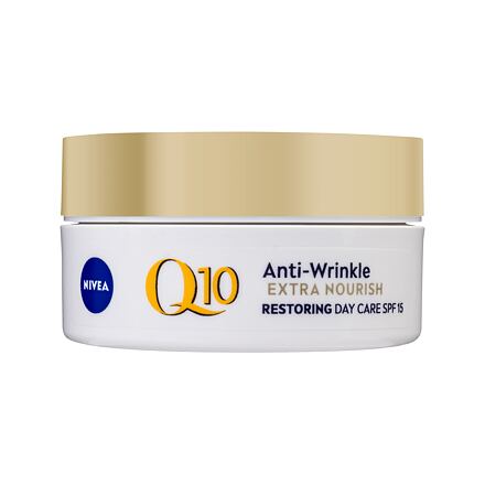 Nivea Q10 Power Anti-Wrinkle Extra Nourish SPF15 dámský vyživující krém proti vráskám 50 ml pro ženy