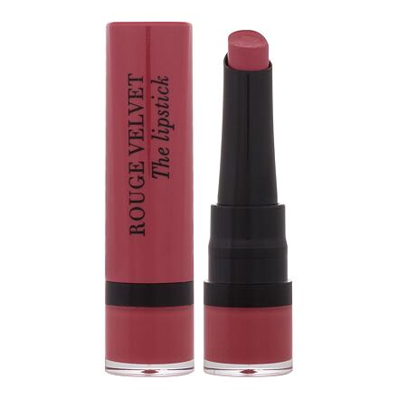 BOURJOIS Paris Rouge Velvet The Lipstick dámská matná rtěnka 2.4 ml odstín růžová
