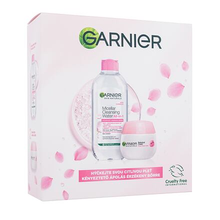 Garnier Skin Naturals Rose Cream Gift Set dámský dárková sada denní pleťový krém Skin Naturals Rose Cream 50 ml + micelární voda Skin Naturals Micellar Cleansing Water All-In-1 400 ml pro ženy