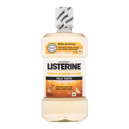 Listerine Fresh Ginger & Lime Mild Taste Mouthwash ustní voda bez alkoholu pro zdravé dásně 500 ml