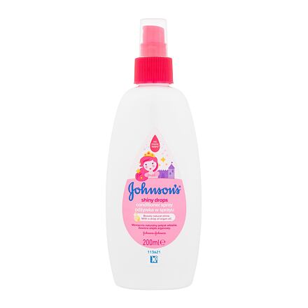 Johnson´s Shiny Drops Kids Conditioner Spray dětský kondicionér ve spreji pro lesklé a hedvábně jemné vlasy 200 ml pro děti