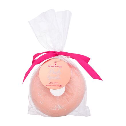 I Heart Revolution Donut Peach Sprinkle koupelová bomba s vůní broskve 150 g