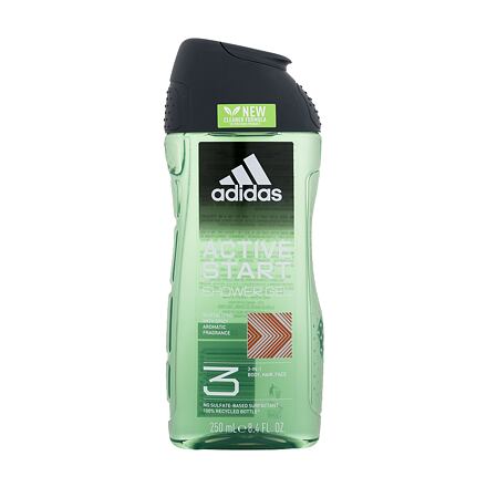 Adidas Active Start Shower Gel 3-In-1 New Cleaner Formula pánský sprchový gel 250 ml pro muže