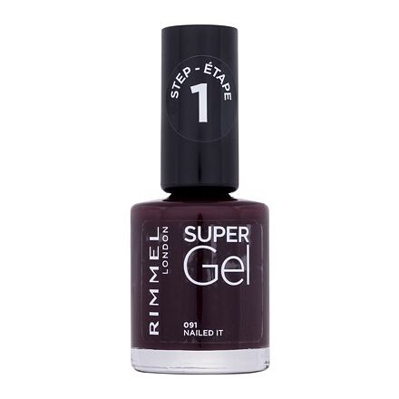 Rimmel London Super Gel STEP1 gelový lak na nehty 12 ml odstín červená