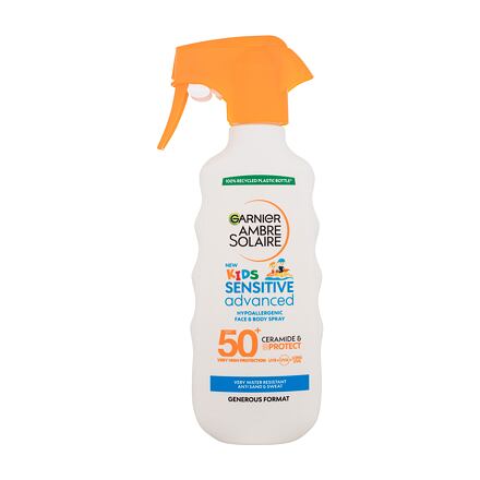 Garnier Ambre Solaire Kids Sensitive Advanced Spray SPF50+ dětský voděodolné opalovací mléko ve spreji 270 ml