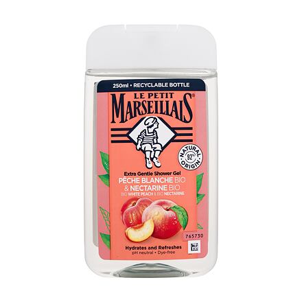 Le Petit Marseillais Extra Gentle Shower Gel Organic White Peach & Organic Nectarine unisex hydratační a osvěžující sprchový gel 250 ml unisex
