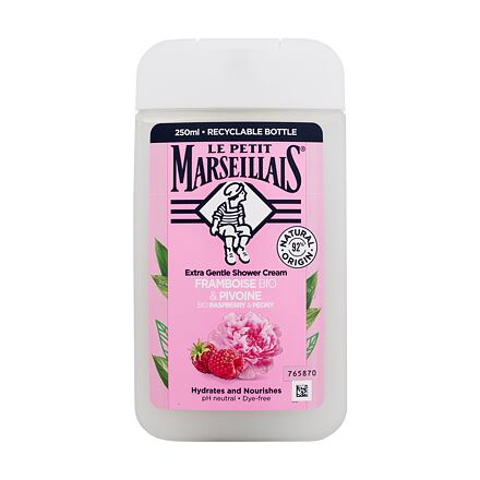 Le Petit Marseillais Extra Gentle Shower Cream Organic Raspberry & Peony unisex hydratační a vyživující sprchový krém 250 ml unisex