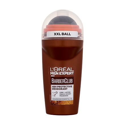 L'Oréal Paris Men Expert Barber Club 48H Protective Deodorant pánský deodorant roll-on bez obsahu hliníku 50 ml pro muže