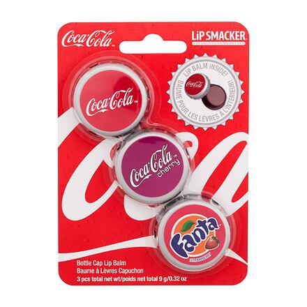 Lip Smacker Coca-Cola Bottle Cap Lip Balm dětský dárková sada balzám na rty 3 x 3 g