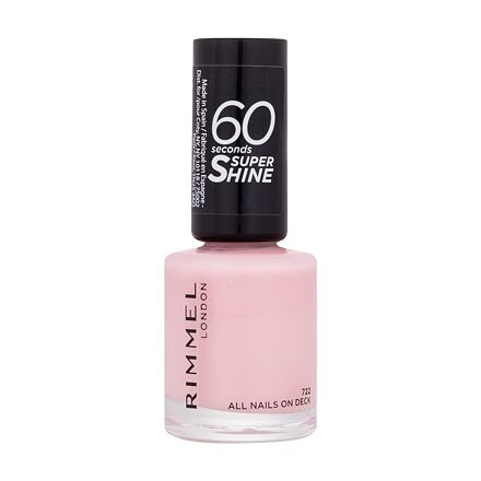 Rimmel London 60 Seconds Super Shine rychleschnoucí lak na nehty 8 ml odstín růžová
