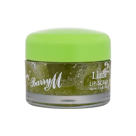 Barry M Lip Scrub Lime dámský hydratační a zjemňující peeling na rty 15 g pro ženy