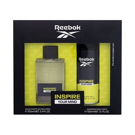 Reebok Inspire Your Mind pánská dárková sada toaletní voda 100 ml + deodorant 150 ml pro muže