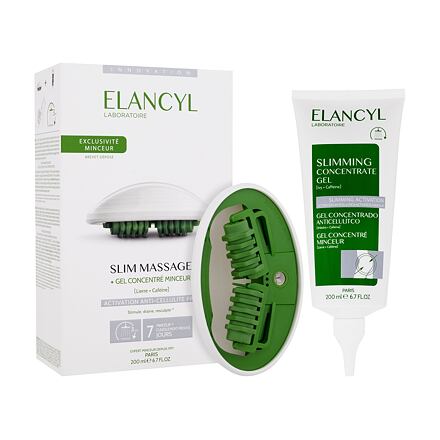 Elancyl Slim Massage sada: masážní pomůcka Slim Massage 1 ks + zeštíhlovací gel Slimming Concentrate Gel 200 ml