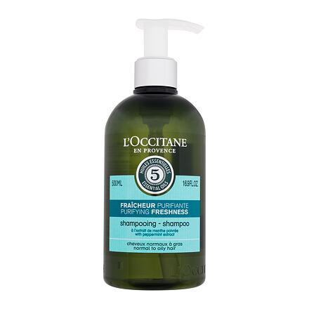 L'Occitane Aromachology Purifying Freshness dámský osvěžující šampon pro normální až mastné vlasy 500 ml pro ženy