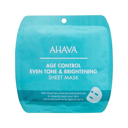 AHAVA Age Control Even Tone & Brightening Sheet Mask dámská rozjasňující a hydratační pleťová maska 17 g pro ženy