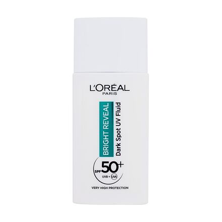 L'Oréal Paris Bright Reveal Dark Spot UV Fluid SPF50+ dámský denní pleťový fluid proti tmavým skvrnám s vysokou uv ochranou 50 ml pro ženy
