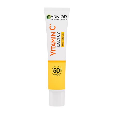 Garnier Skin Naturals Vitamin C Daily UV Invisible SPF50+ dámský rozjasňující denní pleťový fluid s vysokou uv ochranou 40 ml pro ženy