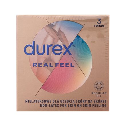 Durex Real Feel bezlatexový kondom se silikonovým lubrikačním gelem 3 ks pro muže