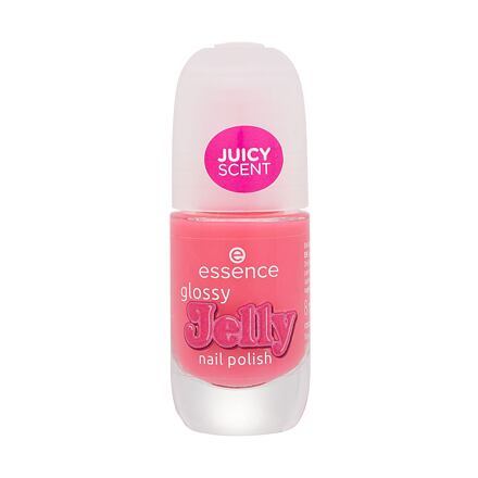 Essence Glossy Jelly lak na nehty s ovocnou vůní 8 ml odstín růžová