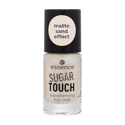 Essence Sugar Touch Transforming Top Coat krycí lak na nehty s matným zlatým třpytem 8 ml odstín transparentní