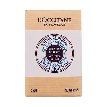 L'Occitane Shea Milk Extra Rich Soap unisex mýdlo s bambuckým máslem pro citlivou pokožku 250 g unisex