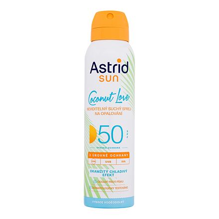 Astrid Sun Coconut Love Dry Mist Spray SPF50 unisex voděodolný neviditelný suchý sprej na opalování 150 ml
