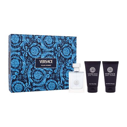 Versace Pour Homme pánská dárková sada toaletní voda 50 ml + sprchový gel 50 ml + balzám po holení 50 ml pro muže