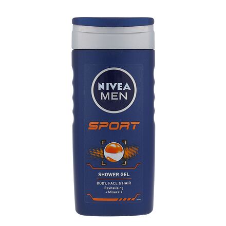 Nivea Men Sport pánský sprchový gel na tělo, obličej a vlasy 250 ml pro muže