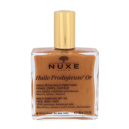 NUXE Huile Prodigieuse Or dámský multifunkční suchý olej se třpytkami na obličej, tělo a vlasy 100 ml pro ženy