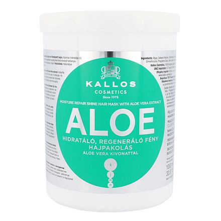 Kallos Cosmetics Aloe Vera dámská regenerační maska pro poškozené vlasy 1000 ml pro ženy