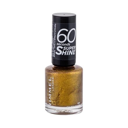 Rimmel London 60 Seconds Super Shine rychleschnoucí lak na nehty 8 ml odstín zlatá