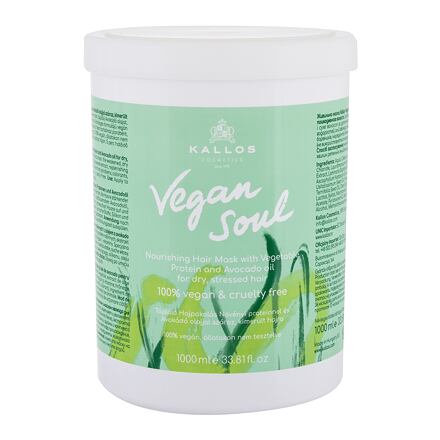 Kallos Cosmetics Vegan Soul Nourishing dámská vyživující maska pro suché vlasy 1000 ml pro ženy