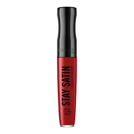 Rimmel London Stay Satin dámská dlouhotrvající tekutá rtěnka 5.5 ml odstín červená