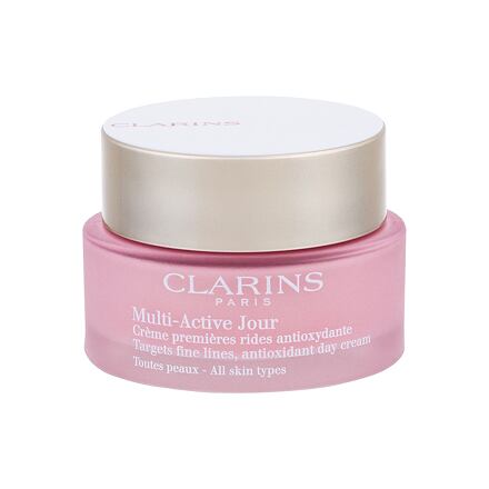 Clarins Multi-Active dámský denní pleťový krém proti vráskám pro všechny typy pleti 50 ml pro ženy poškozená krabička