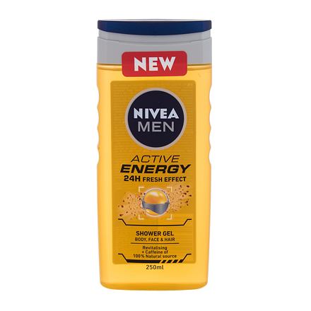 Nivea Men Active Energy pánský energizující sprchový gel na obličej, tělo i vlasy 250 ml pro muže