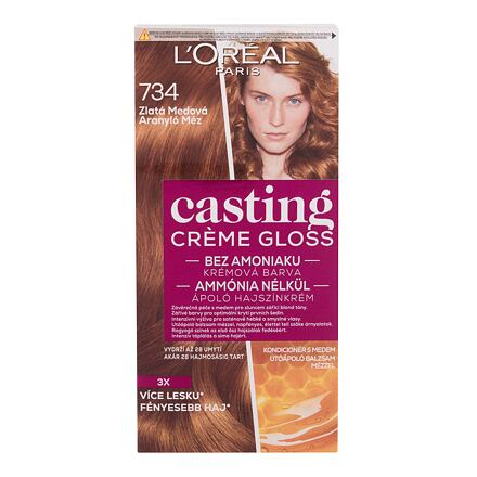 L'Oréal Paris Casting Creme Gloss dámská barva na vlasy na barvené vlasy 48 ml odstín oranžová pro ženy
