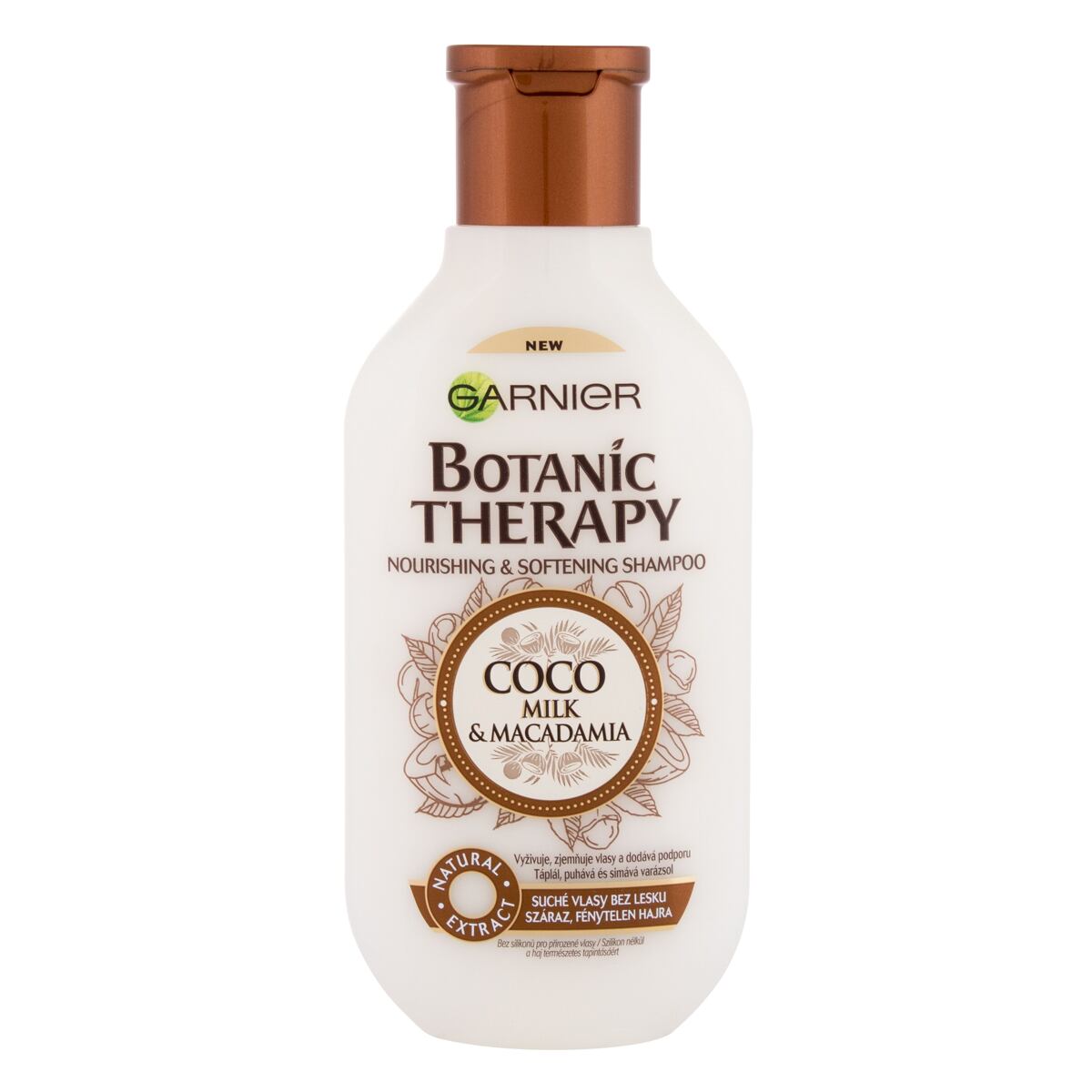 Garnier Botanic Therapy Coco Milk & Macadamia dámský vyživující a zjemňující šampon pro podporu vlasů 250 ml pro ženy