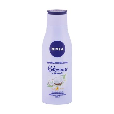 Nivea Coconut & Monoi Oil dámské hydratační tělové mléko s olejem 200 ml pro ženy