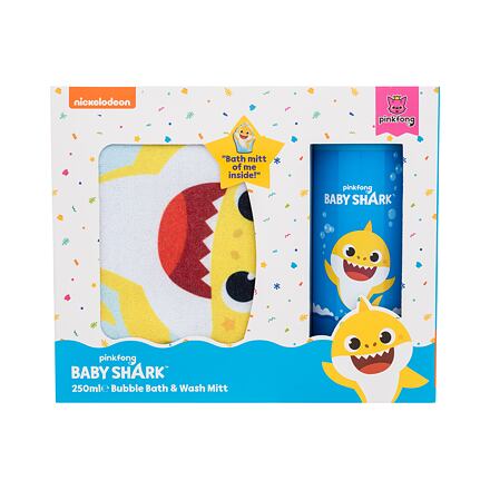 Pinkfong Baby Shark Gift Set dětská dárková sada pěna do koupele 250 ml + mycí rukavice pro děti