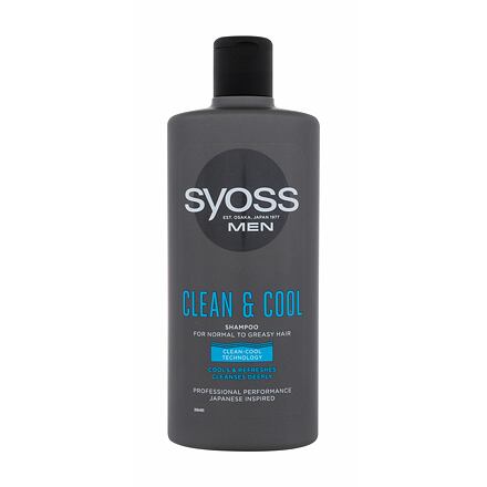 Syoss Men Clean & Cool pánský osvěžující šampon 440 ml pro muže