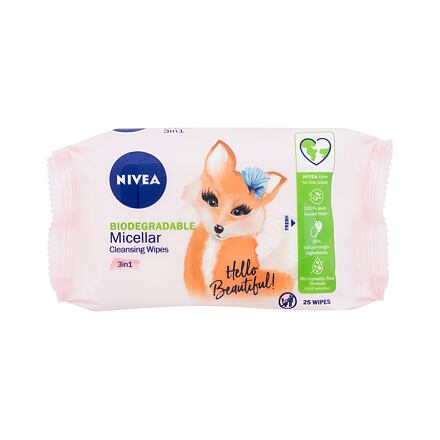 Nivea Cleansing Wipes Micellar 3in1 micelární čisticí ubrousky pro odličování očí 25 ks