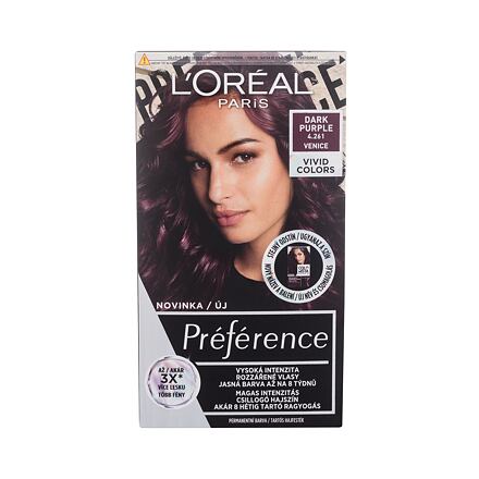 L'Oréal Paris Préférence Vivid Colors dámská barva na vlasy na barvené vlasy 60 ml odstín fialová pro ženy