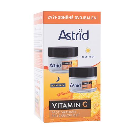 Astrid Vitamin C Duo Set dámský dárková sada denní pleťový krém Vitamin C Day Cream 50 ml + noční pleťový krém Vitamin C Night Cream 50 ml pro ženy