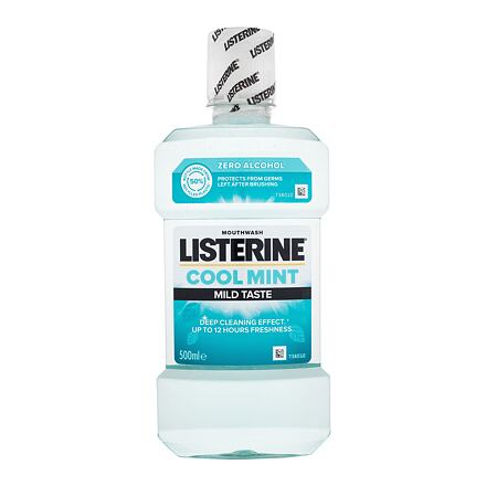 Listerine Cool Mint Mild Taste Mouthwash 500 ml ústní voda bez alkoholu pro svěží dech a ochranu před zubním plakem