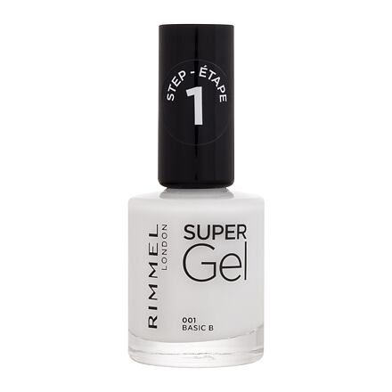 Rimmel London Super Gel STEP1 gelový lak na nehty 12 ml odstín bílá