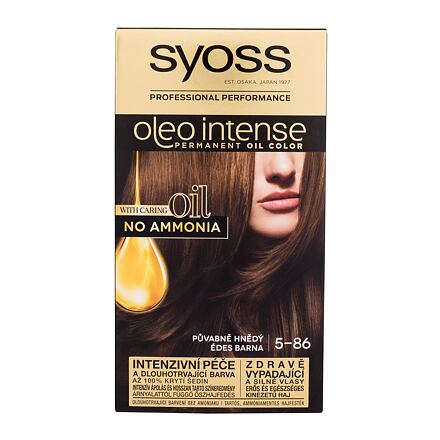 Syoss Oleo Intense Permanent Oil Color dámská permanentní olejová barva na vlasy bez amoniaku 50 ml odstín hnědá pro ženy